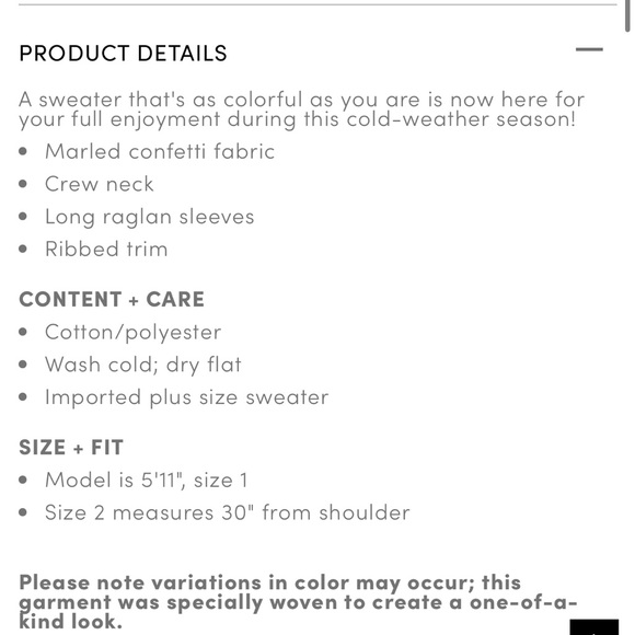 Torrid women’s Multicolor Confetti Yarn Pullover Sweater - Picture 3 of 9